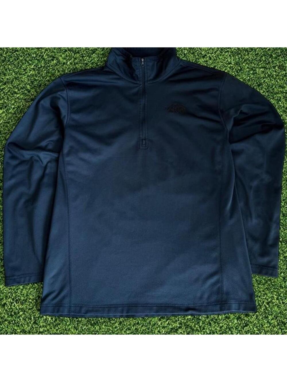Vintage The North Face Navy Blue Quarter Zip Sweatshirt Outdoor Hiking